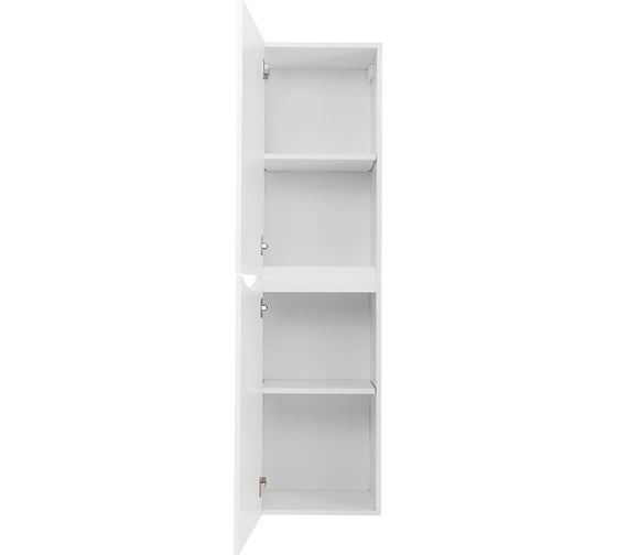 Подвесной шкаф BelBagno FLY-MARINO с двумя распашными дверцами с доводчиками, с двумя полками, левосторонний, Bianco Lucido, 400x300x1500, FLY-MARINO-1500-2A-SC-BL-P-L