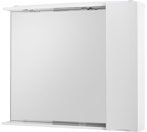 Шкаф зеркальный BelBagno MARINO подвесной, с одной распашной дверцей с доводчиками, LED 2x4W, правосторонний, Bianco Lucido, 900x150x750 MARINO-SPC-900/750-1A- MARINO-SPC-900/750-1A-BL-P-R