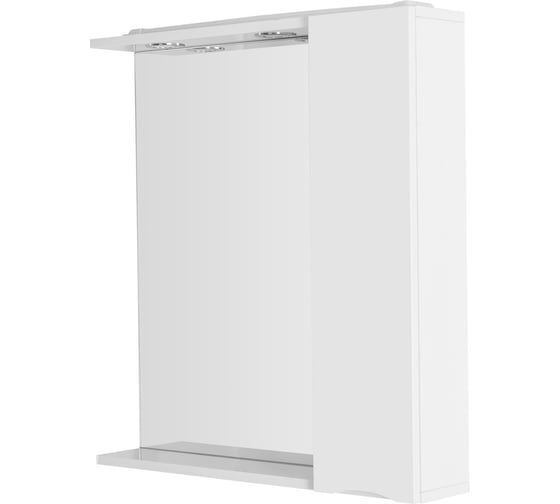 Шкаф зеркальный BelBagno MARINO подвесной, с одной распашной дверцей с доводчиками, LED 2x4W, правосторонний, Bianco Lucido, 600x150x750 MARINO-SPC-600/750-1A-BL-P-R