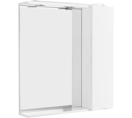 Шкаф зеркальный BelBagno MARINO подвесной, с одной распашной дверцей с доводчиками, LED 2x4W, правосторонний, Bianco Lucido, 600x150x750 MARINO-SPC-600/750-1A-BL-P-R
