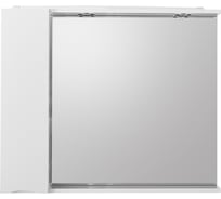 Шкаф зеркальный BelBagno MARINO подвесной, с одной распашной дверцей с доводчиками, LED 2x4W, левосторонний, Bianco Lucido, 800x150x750 MARINO-SPC-800/750-1A-BL-P-L