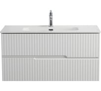 База под раковину CEZARES DUET-N подвесная с двумя выкатными ящиками, Bianco Lucido, 1000x457x500, DUET-N-1000-2C-SO-BL