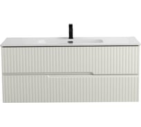 База под раковину CEZARES DUET-N подвесная с двумя выкатными ящиками, Альпака Брашированная, 1200x457x500, DUET-N-1200-2C-SO-AS-P