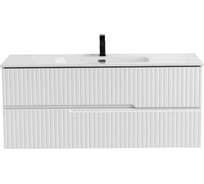 База под раковину CEZARES DUET-N подвесная с двумя выкатными ящиками, Bianco Opaco, 1200x457x500, DUET-N-1200-2C-SO-BO