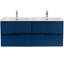 База под раковину CEZARES DUET-N подвесная с четырьмя выкатными ящиками для раковины с двумя чашами, Sapfiro, 1200x457x500, DUET-N-1200-4C-SO-2-SPF-P