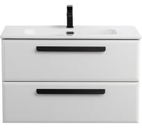 База под раковину CEZARES ECO-CER-N подвесная с двумя выкатными ящиками, Bianco Lucido, 900x457x500, ECO-CER-N-900-2C-SO-BL