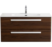 База под раковину CEZARES ECO-CER-N подвесная с двумя выкатными ящиками, Орех шоколад Софт, 1000x457x500, ECO-CER-N-1000-2C-SO-NCS-P