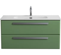 База под раковину CEZARES ECO-CER-N подвесная с двумя выкатными ящиками, Фисташковый Софт, 1000x457x500, ECO-CER-N-1000-2C-SO-PS-P