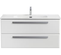 База под раковину CEZARES ECO-CER-N подвесная с двумя выкатными ящиками, Bianco Lucido, 1000x457x500, ECO-CER-N-1000-2C-SO-BL