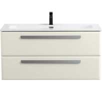 База под раковину CEZARES ECO-CER-N подвесная с двумя выкатными ящиками, Альпака Брашированная, 1000x457x500, ECO-CER-N-1000-2C-SO-AS-P