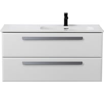 База под раковину CEZARES ECO-CER-N подвесная с двумя выкатными ящиками, правосторонняя, Bianco Lucido, 1000x457x500, ECO-CER-N-1000-2C-SO-BL-R