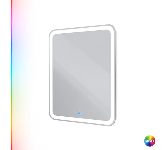 Зеркало со встроенной разноцветной подсветкой RGB и сенсорным выключателем Cezares MULTICOLORE , 12V, 220-240V, 700x800x30 CZR-SPC-MC-700-800-RGB-TCH