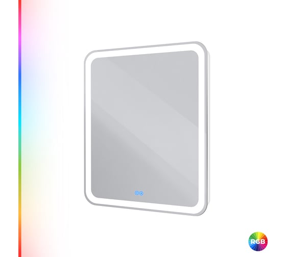 Зеркало со встроенной разноцветной подсветкой RGB и сенсорным выключателем Cezares MULTICOLORE , 12V, 220-240V, 800x800x30 CZR-SPC-MC-800-800-RGB-TCH