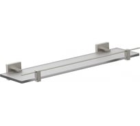 Стеклянная полка для ванной Wonzon & Woghand брашированный никель WW-8927-BN