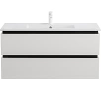 База под раковину CEZARES PLANE подвесная с двумя выкатными ящиками, Белый глянец, 1000x458x500, PLANE-1000-2C-SO-BL