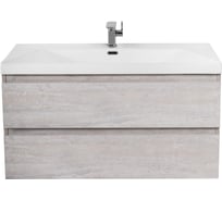 База под раковину CEZARES MOLVENO подвесная с двумя выкатными ящиками, Legno Bianco, 800x500x500, MOLVENO-80-2C-SO-LB