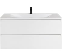 База под раковину CEZARES MOLVENO подвесная с двумя выкатными ящиками, Bianco Ghiaccio, 1000x500x500, MOLVENO-100-2C-SO-BG