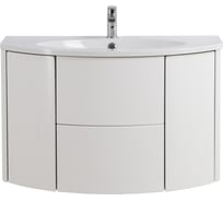 База под раковину CEZARES EDEN с двумя выдвижными ящиками, с двумя распашными дверками Bianco lucido, 91x51x55 55146