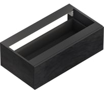 База под мет. каркас CEZARES CADRO подв. с одним ящиком c мех-ми PUSH и ф-цией плавн. закр-я, без верх.крышки, Nero, 800x460x250, CADRO-80-1C-SO-NR-BLUM