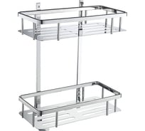 Полка для ванной 2-х ярусная Wonzon & Woghand хром WW-4141