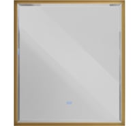 Интерьерное зеркало с контурной подсветкой, сенсорным выключателем и подогревом Cezares INTERNI 1000x900, брашированное золото CZR-SPC-INT-1000-900-LED-TCH-WARM-BORO