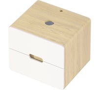 Тумба 1Marka Vortex 600х500х500П 2я орех лучистый солнечный/супермат айс Ц0000033057