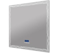 Зеркало с LED-подстветкой Cezares, К6500, сенсорным выключателем Touch System, системой антизапотевания, с радио и датчиком температуры, 90x90 см 45063