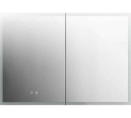 Алюминиевый зеркальный шкаф с подсветкой AQUATEK AQ7103B-MLC 1000х700х133, крепеж, две зеркальные дверцы, антизапотевание, акриловая подсветка, петли BLUM 00000140660