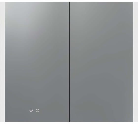 Алюминиевый зеркальный шкаф с подсветкой AQUATEK AQ7809-MLC 800х700х133, крепеж, две зеркальные дверцы, антизапотевание, акриловая подсветка 00000140663