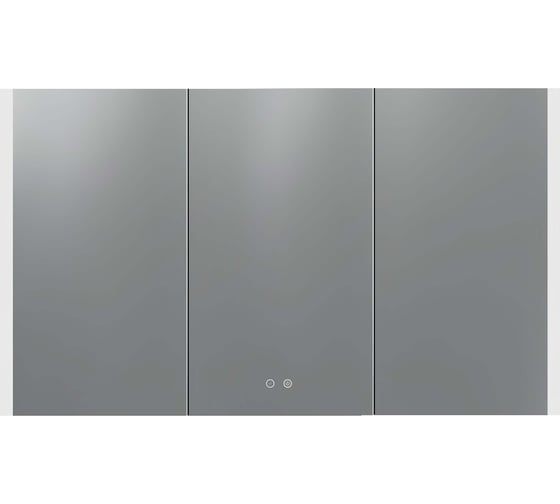 Алюминиевый зеркальный шкаф с подсветкой AQUATEK AQ7129-MLC 1200х700х133, крепеж, три зеркальные дверцы, антизапотевание, акриловая подсветка 00000140665