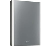 Алюминиевый зеркальный шкаф с подсветкой AQUATEK AQ7609-MLC 600х800х133, крепеж, одна зеркальная дверца, антизапотевание, акриловая подсветка 00000140662