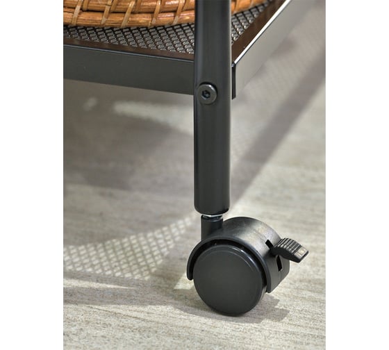 Тележка-стеллаж UniStor FANCY 2 яруса, передвижная, регулируемая по высоте полка MDF 211065