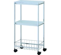 Тележка-стеллаж UniStor DUSTY 3 яруса, передвижная, узкая, 225x385x760 мм 210525