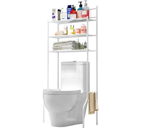 Стеллаж для туалета UniStor ALBION напольная, 3 яруса, установка над бачком унитаза 210884