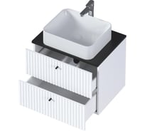 Тумба 1Marka Desire 600x487x450П 2я монолит найт/эмаль белая Ц0000026589