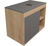 Тумба подвесная Teymi Nura 80, дуб эврика/графит матовый T60534 ЦБ-00270280