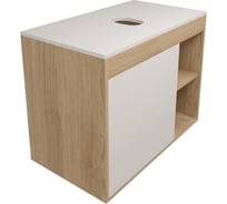 Тумба подвесная Teymi Nura 80, дуб эврика/белый матовый T60533 ЦБ-00270279