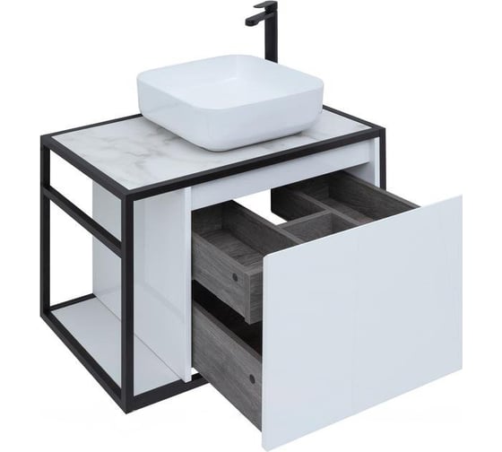Тумба Aquanet Nova Lite LOFT 90 R, белый глянец 00261651