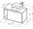 Тумба Aquanet Nova Lite LOFT 90 R, белый глянец 00261651 8