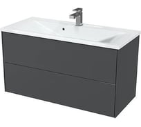 Тумба подвесная Toppus SILK 100 под умывальник Premier, графит матовый 9711.025