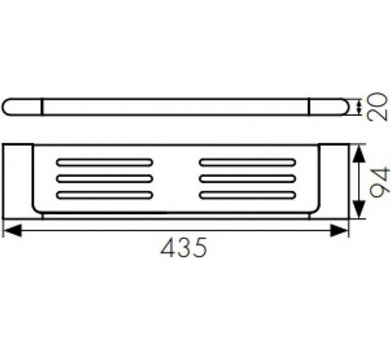 Настенная полка KAISER Black/латунь+цинк KH-2729