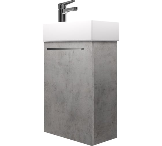 Подвесная тумба Creto Pollino Beton для раковины Milano 37 15-1418-1419B