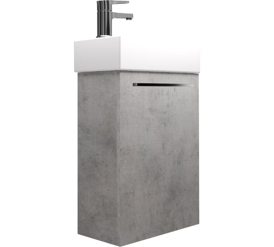 Подвесная тумба Creto Pollino Beton для раковины Milano 37 15-1418-1419B