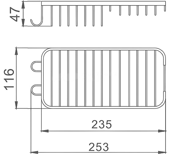 Полка металлическая решетчатая Haiba HB338