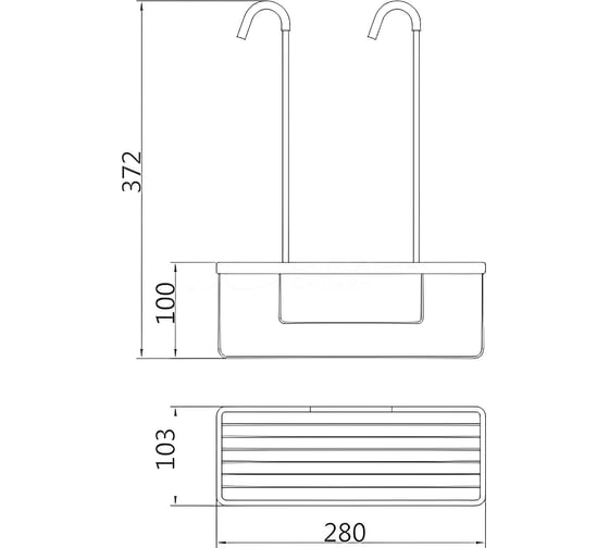 Полка металлическая решетчатая Haiba HB339