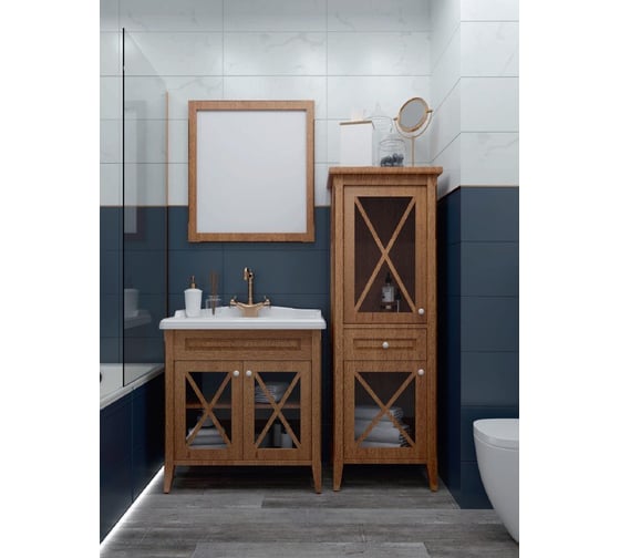 Зеркало Creto Vetra 50 без фацета, цвет орех 15-50N
