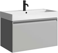 Подвесная тумба AQWELLA Pure 81 см в цвете светло-серый PUR0108ST