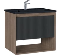 Подвесная тумба Jorno Tossony 70 для раковины Астория 70 антрацит, цвет Дуб Самдал Toss.01.70, P, DS-A, JR