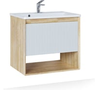 Подвесная тумба Jorno Tossony 70 для раковины Астория 70 белая CM, цвет сонома светлая Toss.01.70, P, SS-W, JR