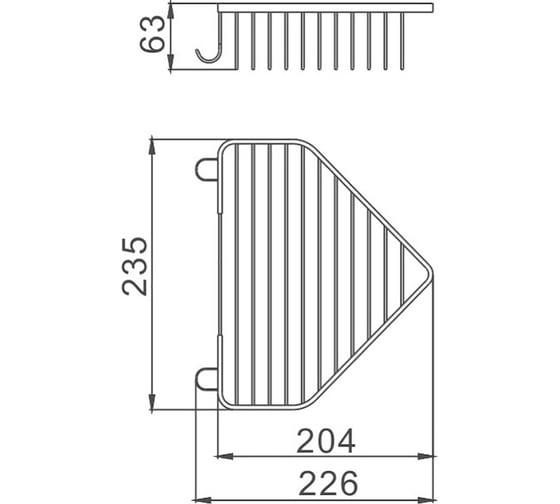 Угловая полка Haiba HB335